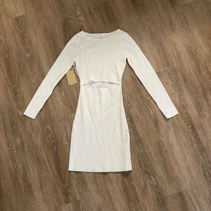 Aritzia Wilfred long sleeve cutout dress